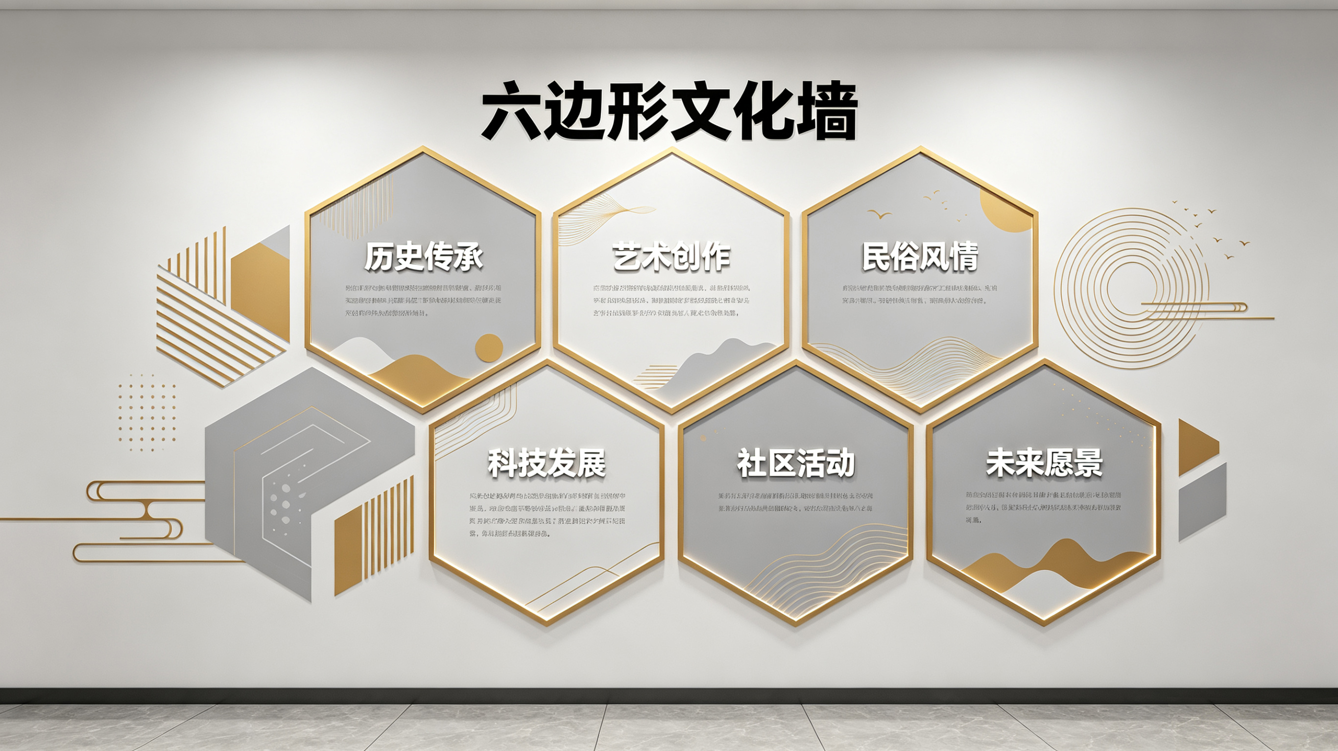 德昌企业文化墙 | 六边形信息美学